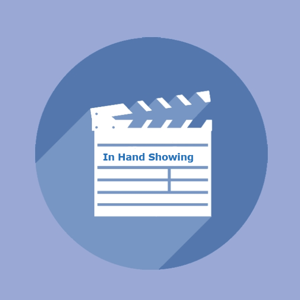 Showing in hand Video Logo